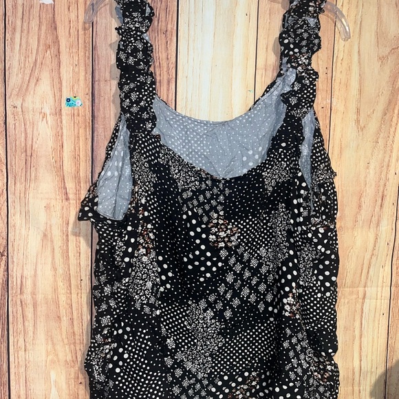 Maurices Plus Size Ruffle Black Tank Top NWT 3XL Floral - Picture 7 of 7